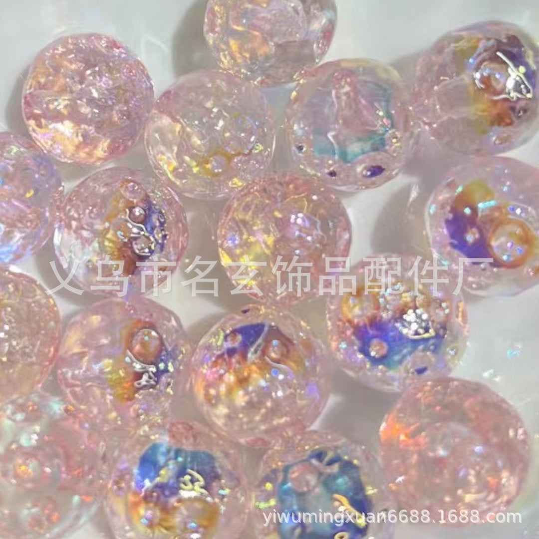 Wholesale  Random 200pcs/pack  Cold Moon Meteorite Beads Scattered Acrylic Beads