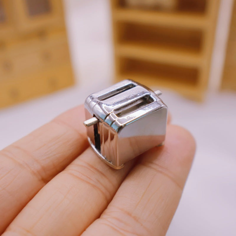 Wholesale Simulation Mini Alloy Bread Maker Kitchen Scene Doll Accessories