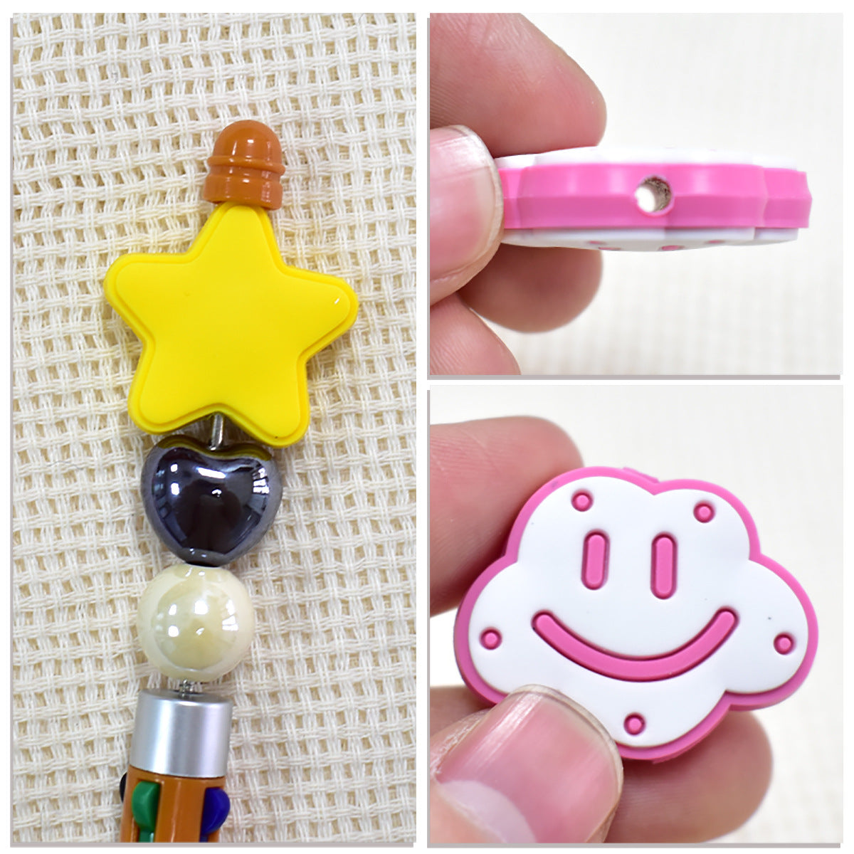 Wholesale Random 100pcs/pack  Cartoon star cloud bead  Focal Beads