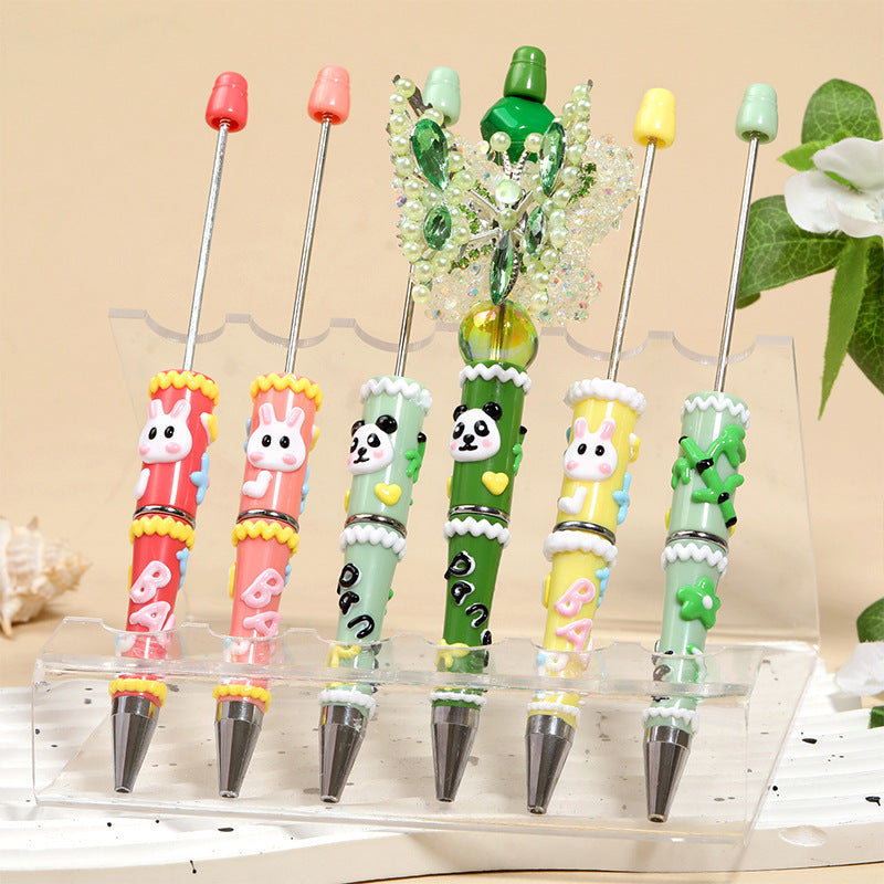 Wholesale 5pcs Colorful Cartoon Hand-painted  beadable pens
