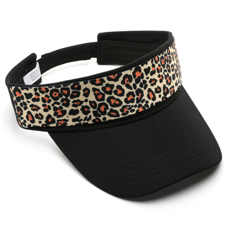 Wholesale Western Style Leopard Visor Baseball Cap