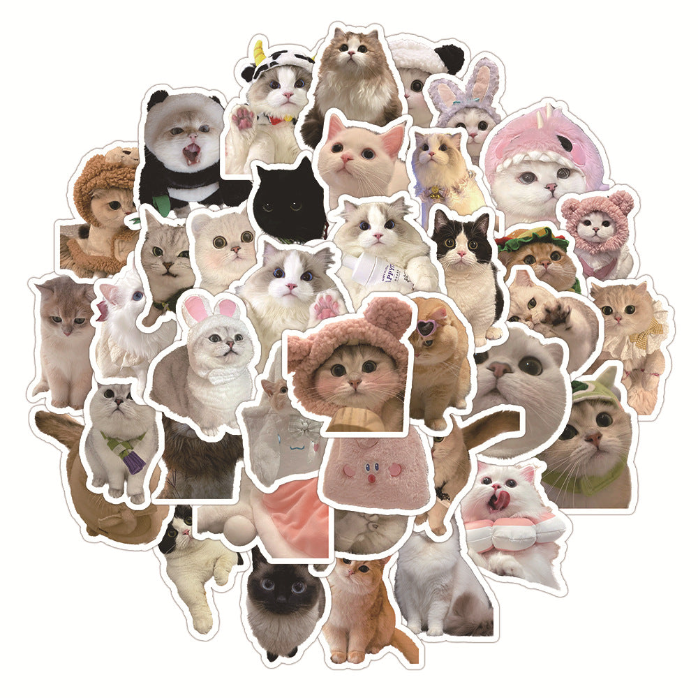 Wholesale 100 Cartoon Cute Kittens and Puppies Waterproof Vinyl Stickers