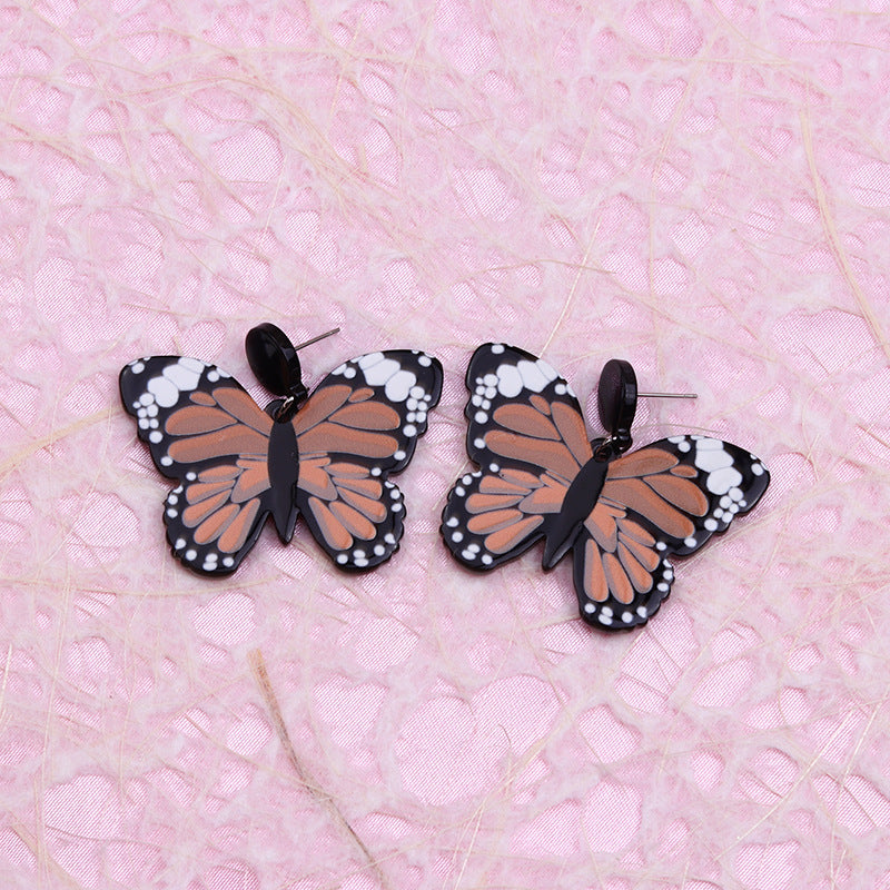 Wholesale Love Big Flowers Acrylic Earrings