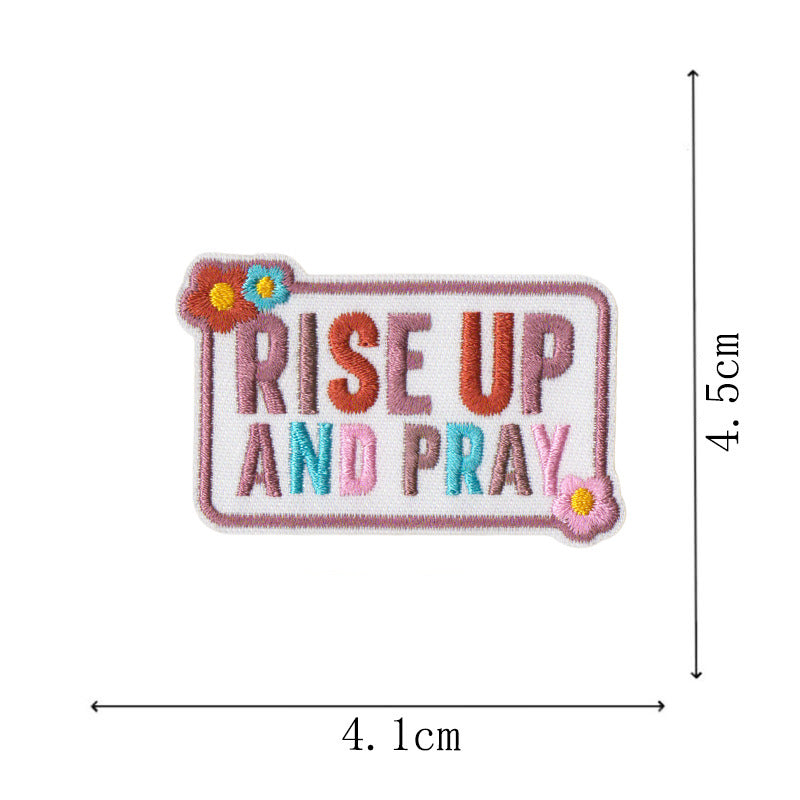 Wholesale Bible Verse Embroidered Iron On Patches Set Of 9 For ets Bags Hats Fashion Accessory For Resale