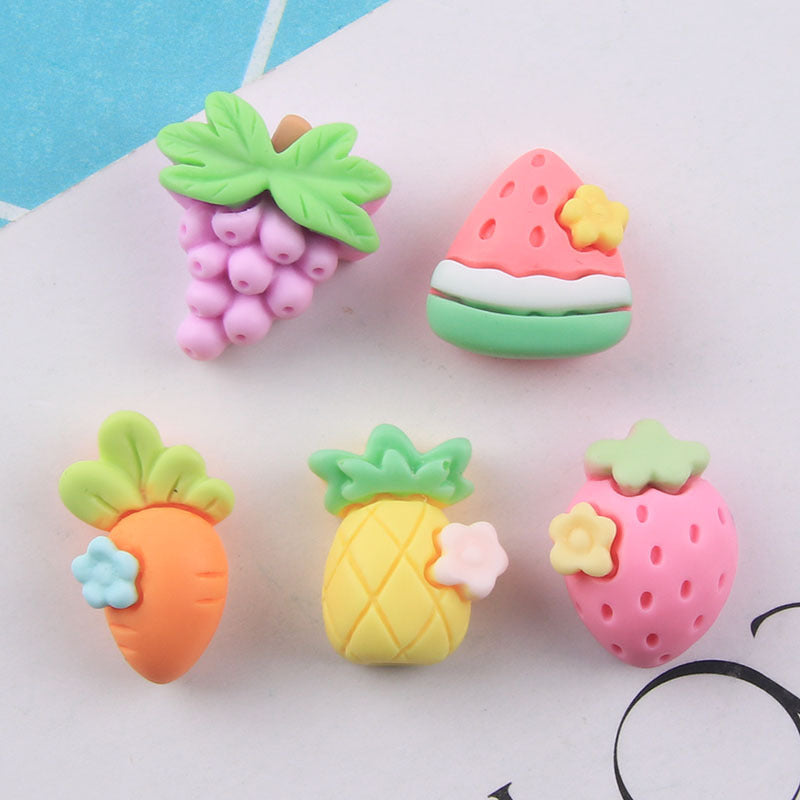 Wholesale Five Color Fruit Flower Resin Accessories diy Cream Glue Phone Case