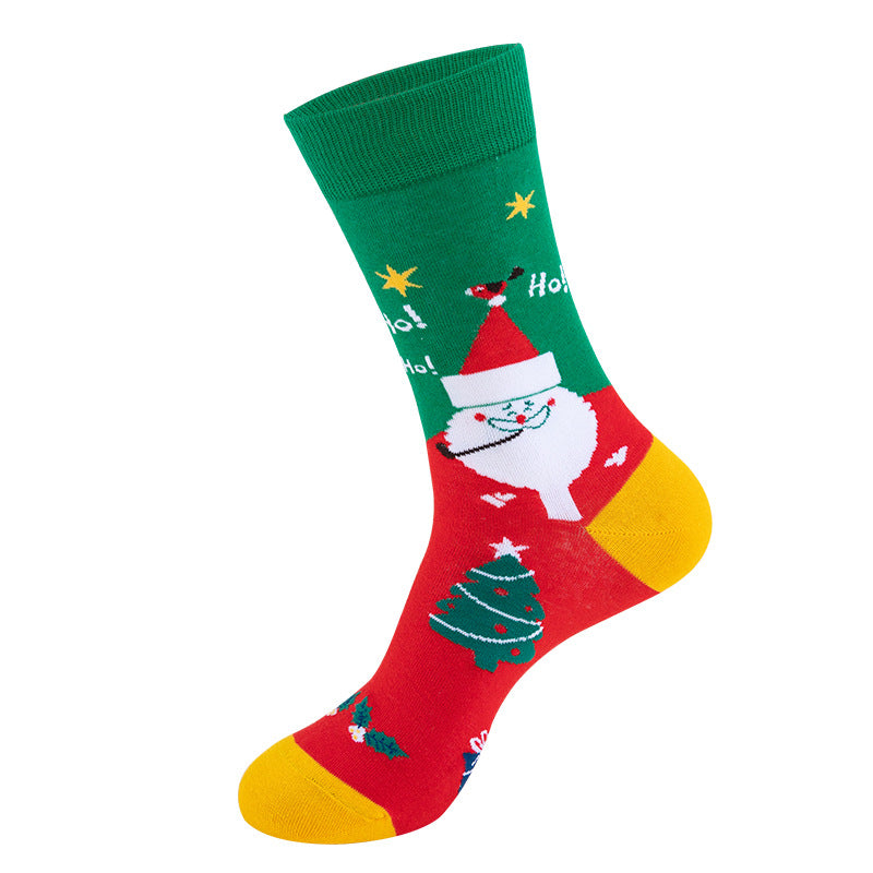 Wholesale Christmas Socks Snowman Santa Claus Cartoon Mid-calf Socks