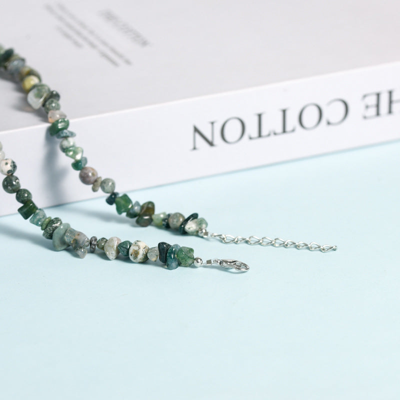 Wholesale Sweater Chain Crystal Irregular Beaded Colorful Crystal Necklace