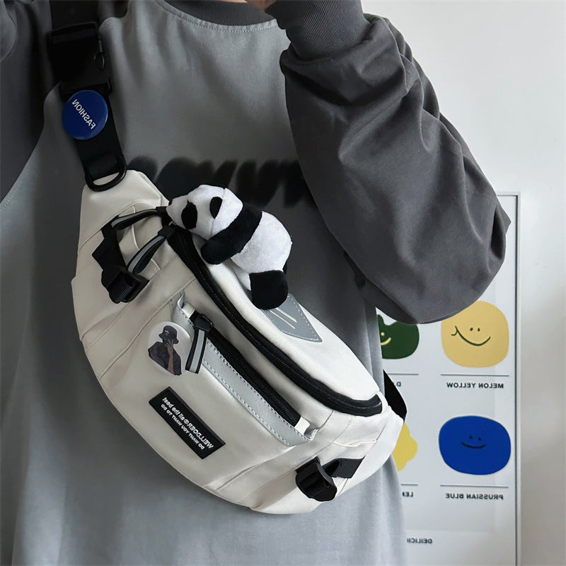 Wholesale Waterproof chest bag workwear style sports messenger bag large capacity versatile student cycling waist bag