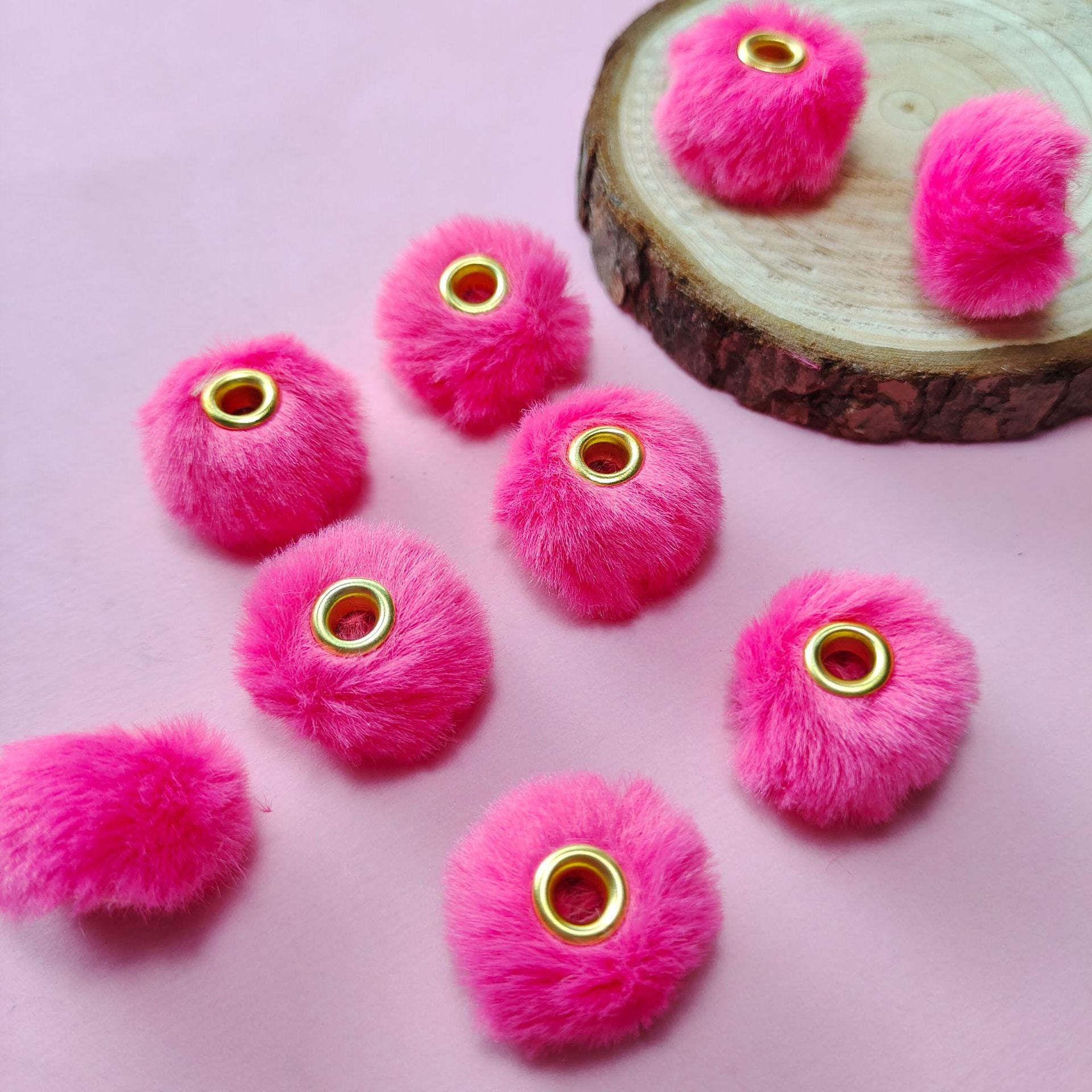 Wholesale 100pcs/pack  20MM Plush Ball Beads Spacers  DIY Beaded Pen Accessories
