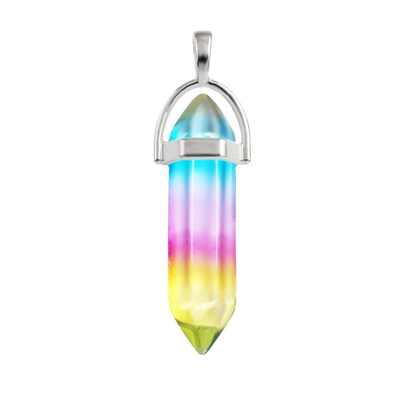 Wholesale Natural Stone Crystal Bullet Necklaces