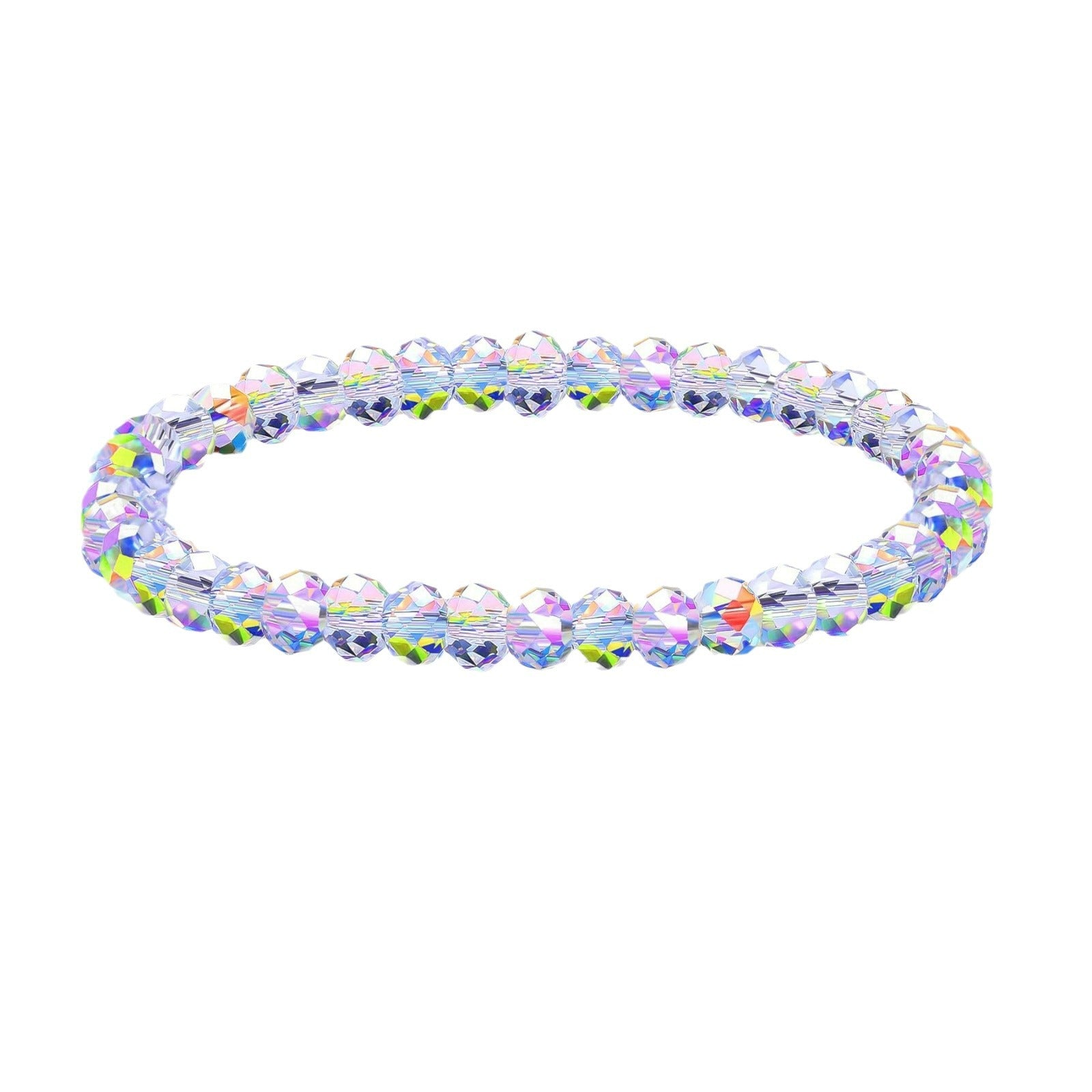 Wholesale Glass Beads Flower Ball Pink Crystal Cube Silver Spacer Beads Colorful Bracelet