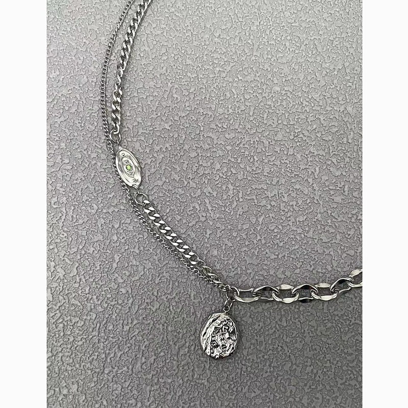 Wholesale Stainless Steel Double-layer Necklace