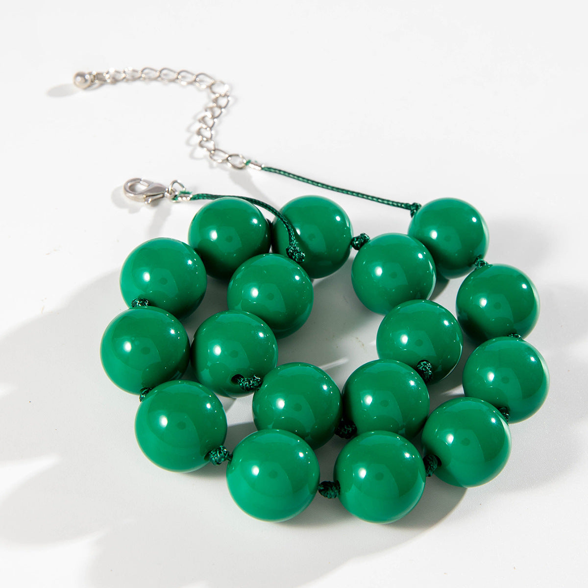 Wholesale Exaggerated Bohemian colorful large bead single layer necklace