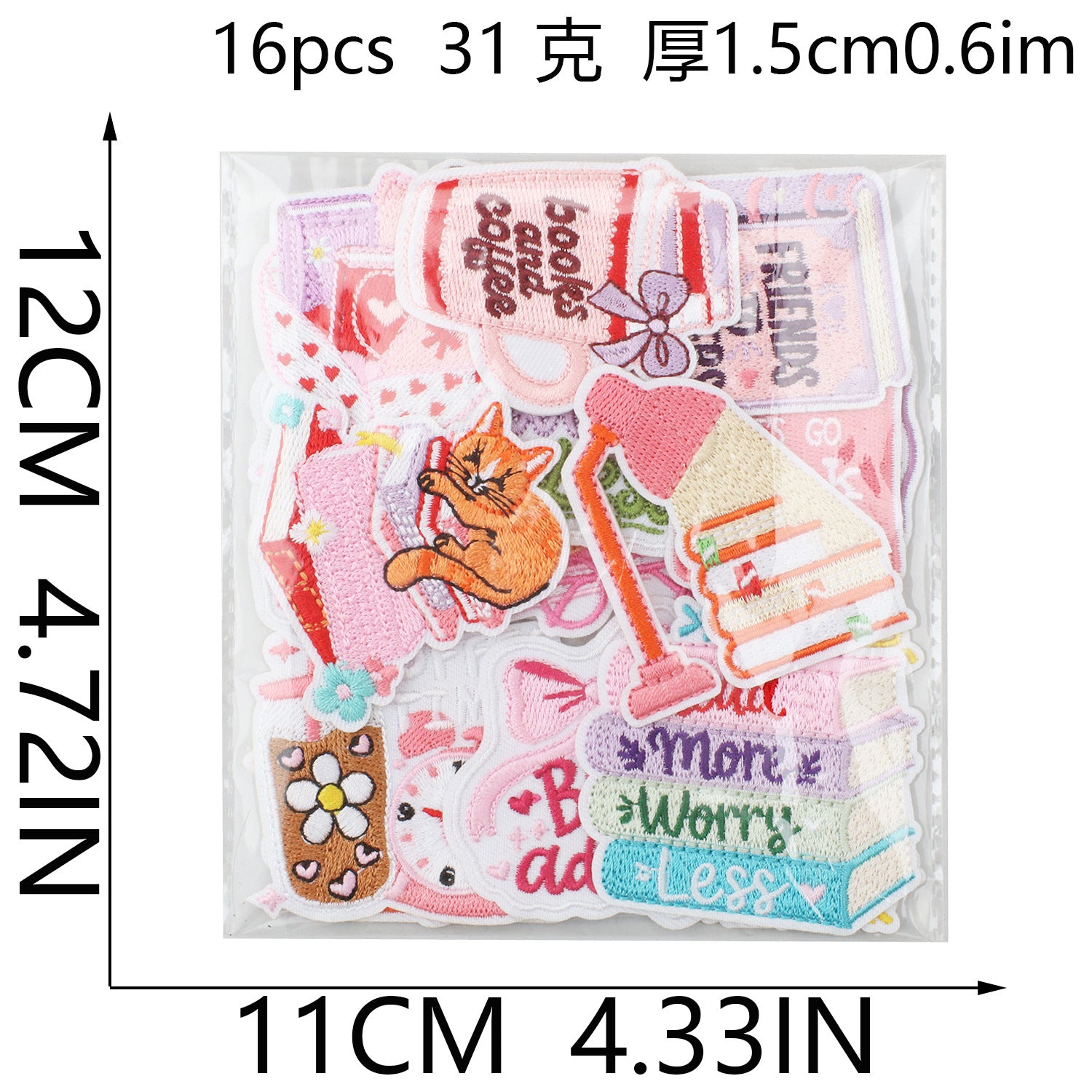 Wholesale Iron On Embroidered Patch Bear Book Design For Bags And Clothing Chic Boutique Craft