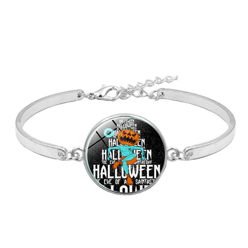 Wholesale Halloween Witch Time Stone Alloy Bracelet