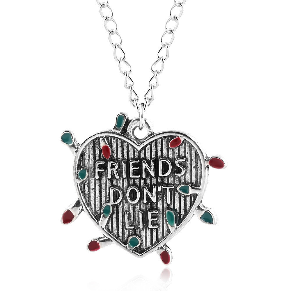 Wholesale Film Season Necklace Bulb Letter Pendant Necklace