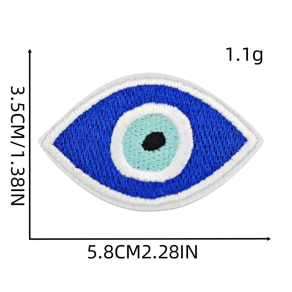 Wholesale Polyester Thread Evil Eye Embroidered Patch Decorative Sew On Applique For DIY Craft Home Decor And Fashion Accessory