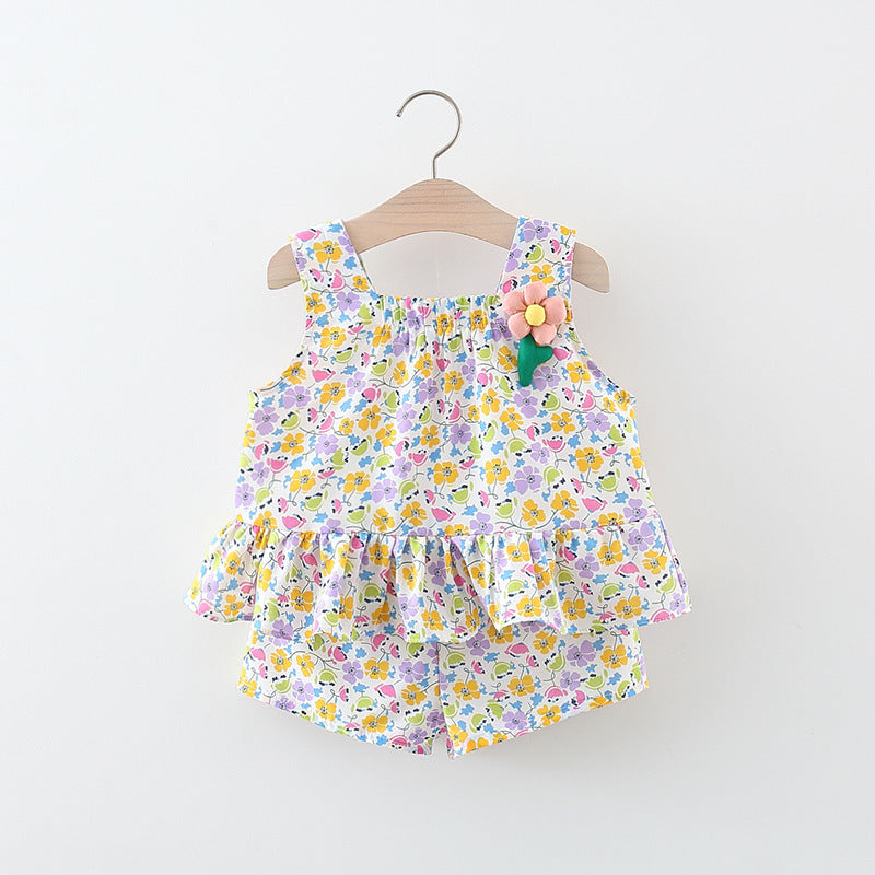 Flores de colores de cuerpo completo al por mayor ropa de bebé