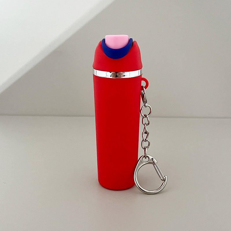 Wholesale 5pcs New Fruit Cup Keychain Backpack Pendant Lipstick