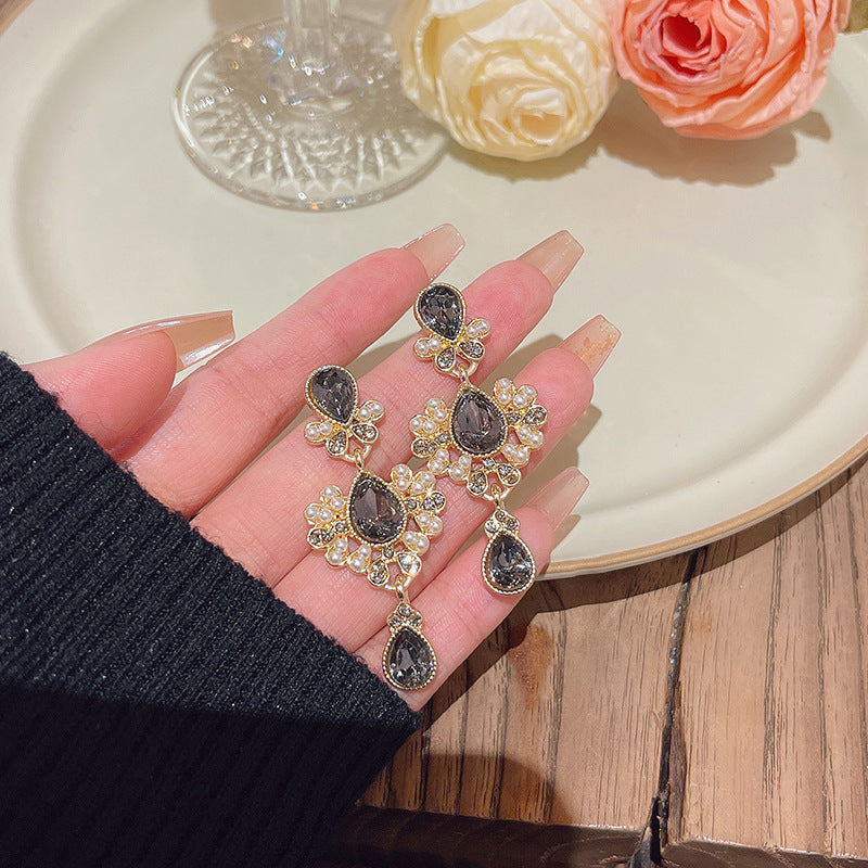 卸売バロックヴィンテージパール合金イヤリング