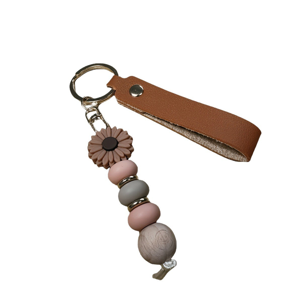 Wholesale  Candy colored daisy Beaded Keychain
