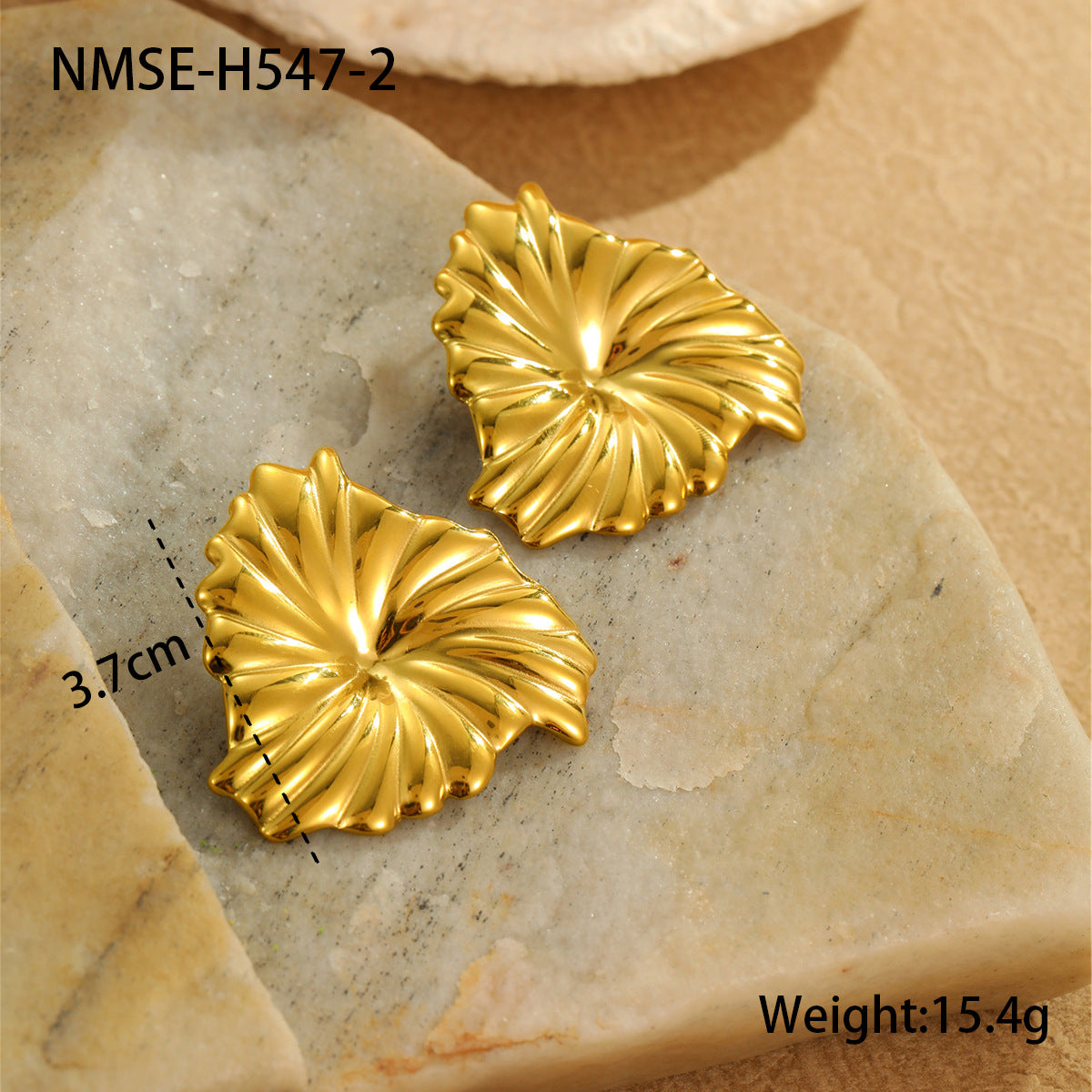 Wholesale  Asymmetric heart-shaped circle Stainless Steel Earrings