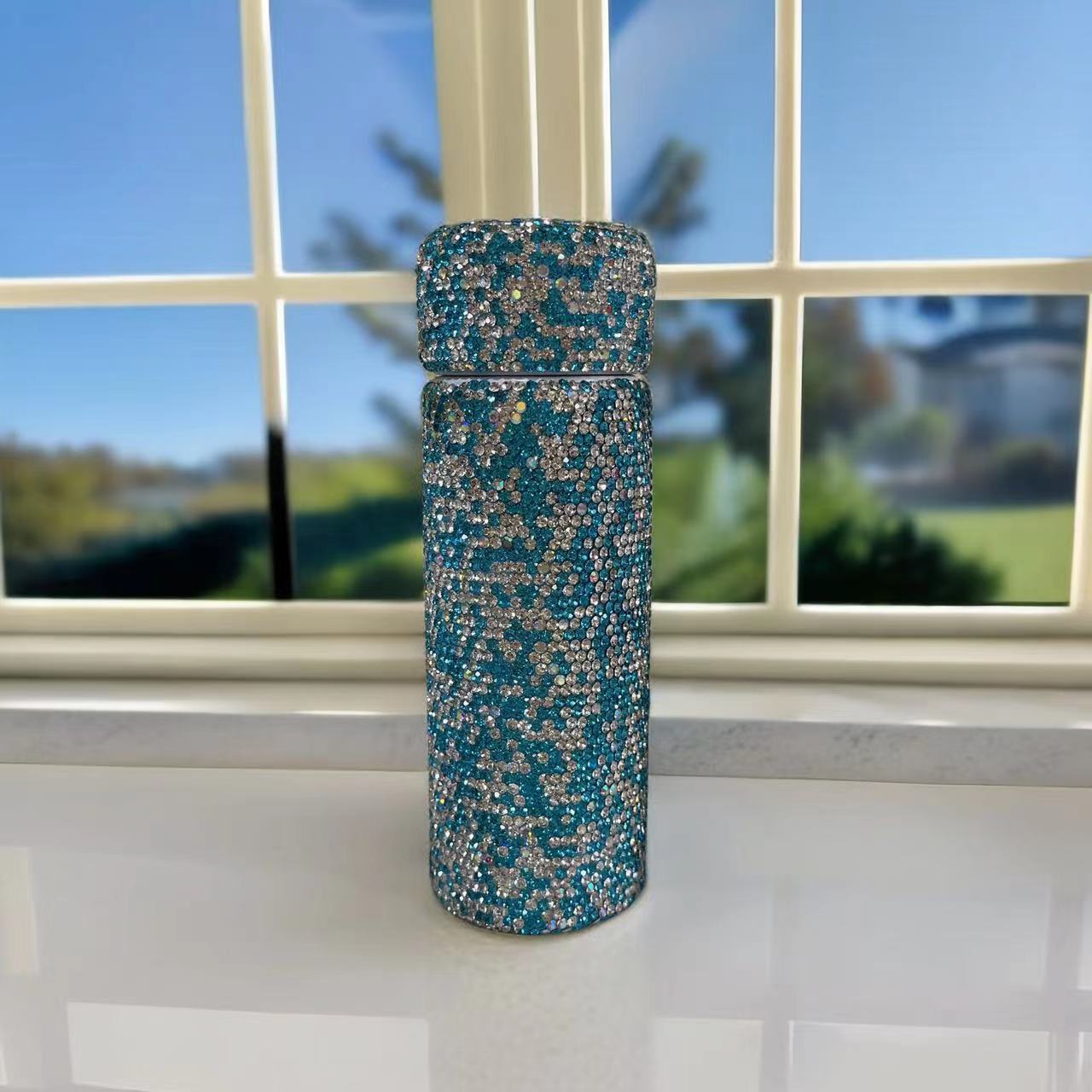 Wholesale 304 stainless steel mini diamond straight cup pocket thermos cup portable and compact