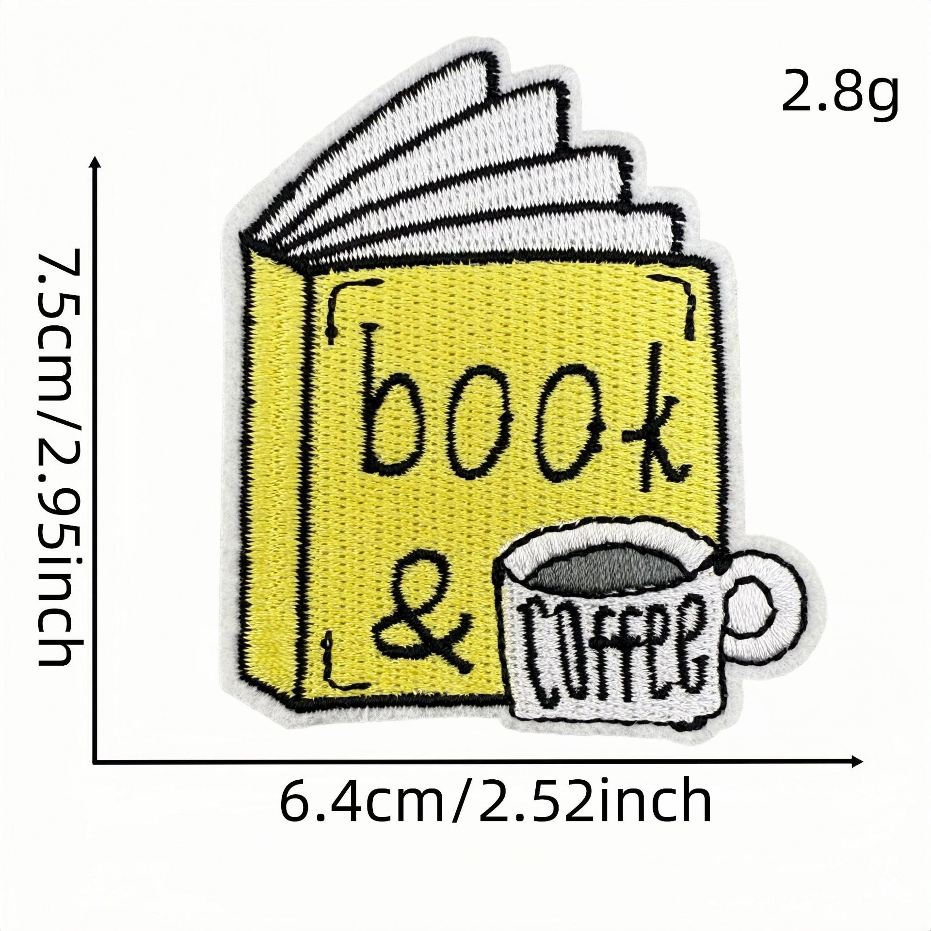 Wholesale Polyester Embroidered Cartoon Book Iron On Patch Reading Badge Decorative Fashion Accessory
