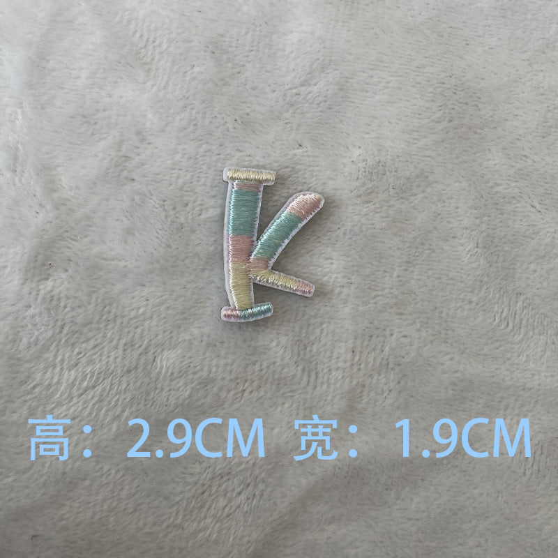 Wholesale Colorful 26 English letters embroidered patch