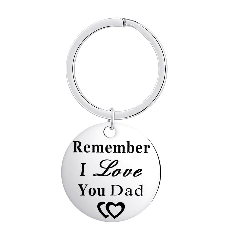 Wholesale Mother's Day Gift Stainless Steel Round Keychain