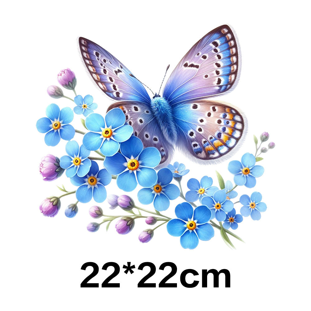 Wholesale Colorful flowers dancing butterflies UV DTF Ready to Press Transfers Wraps