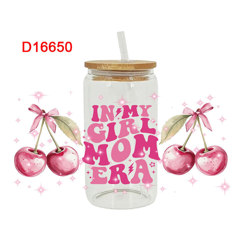 Wholesale Cartoon Cute Mother' s Day Theme 16oz Cup UV DTF Wraps