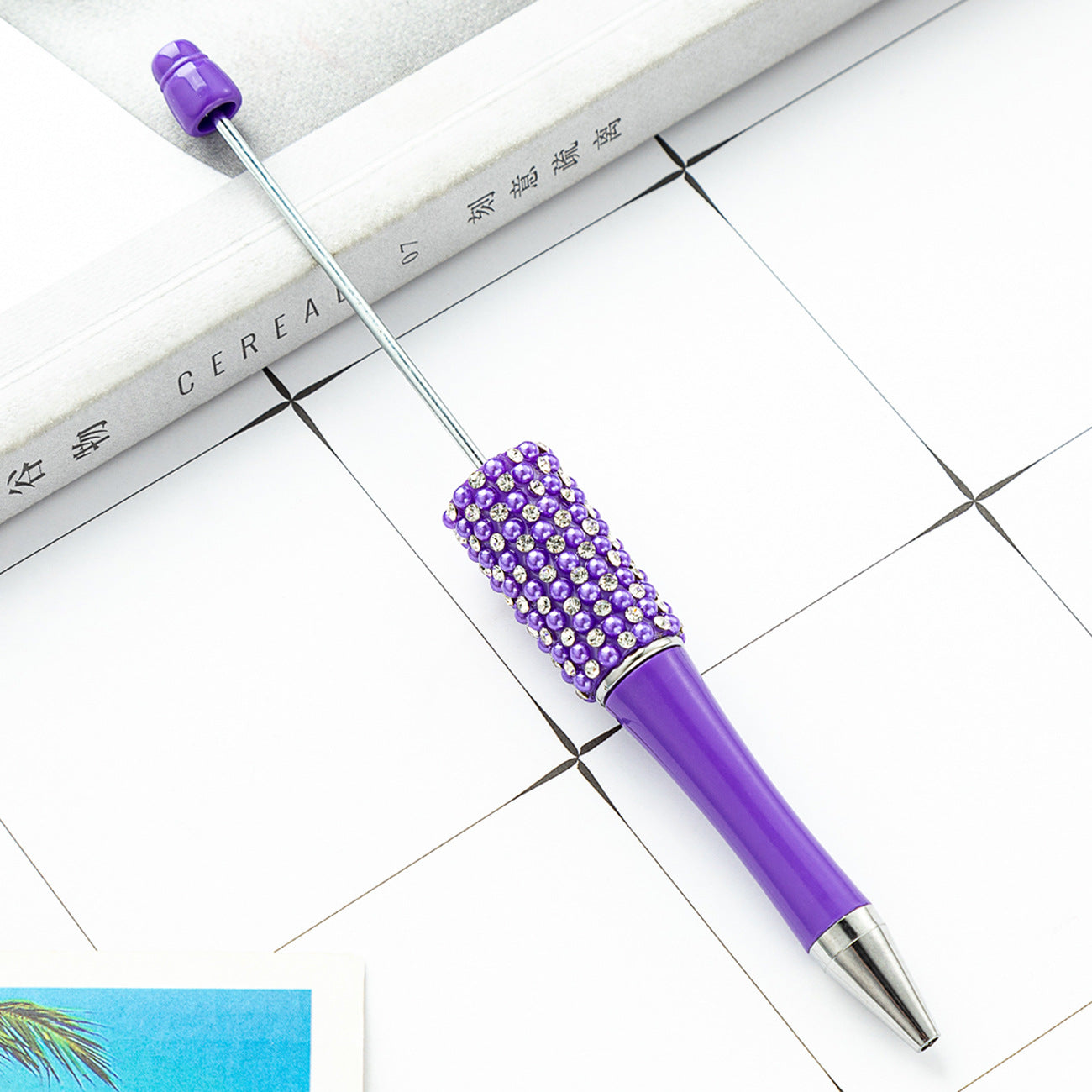 Wholesale 500pcs Beadable Pens Rhinestone Pens Handmade Plastic Diamond Pen