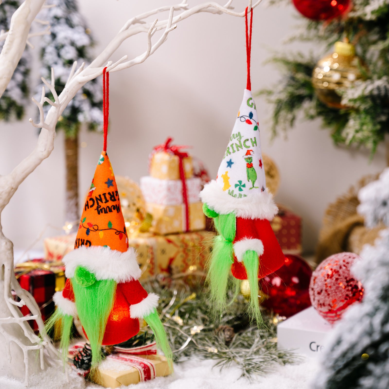 Wholesale Christmas Faceless Doll with Lights Fabric Decoration