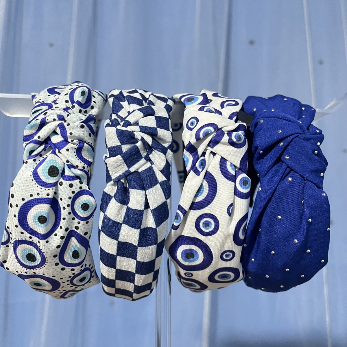 Wholesale  Polka Dot Bow Headband  Retro  Wide-Brimmed High Headband