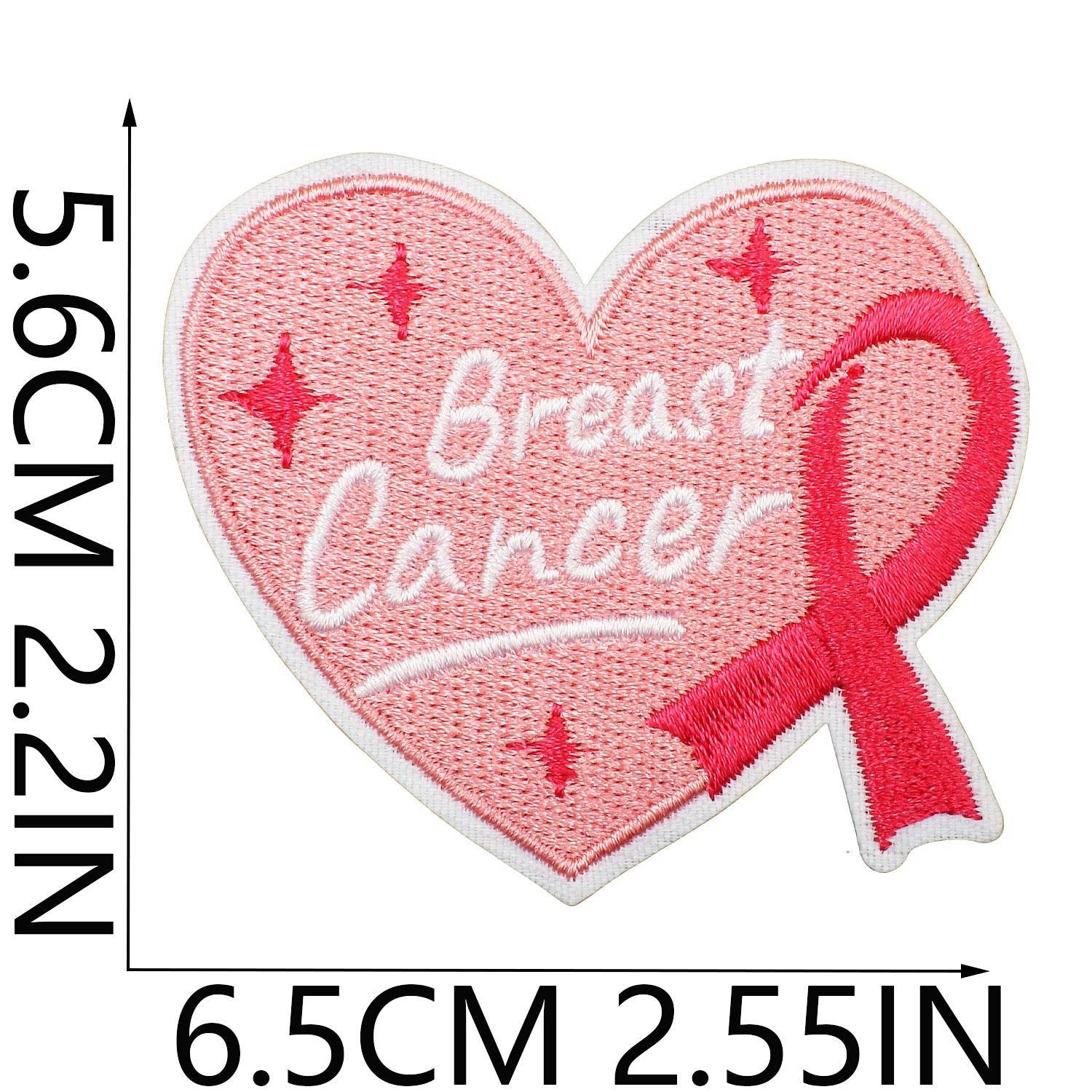 Wholesale Health Day Care for Women Pink Embroidery DIY Patches