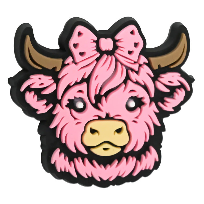 Wholesale Random 100pcs Highland Cow Yak  Focal Beads