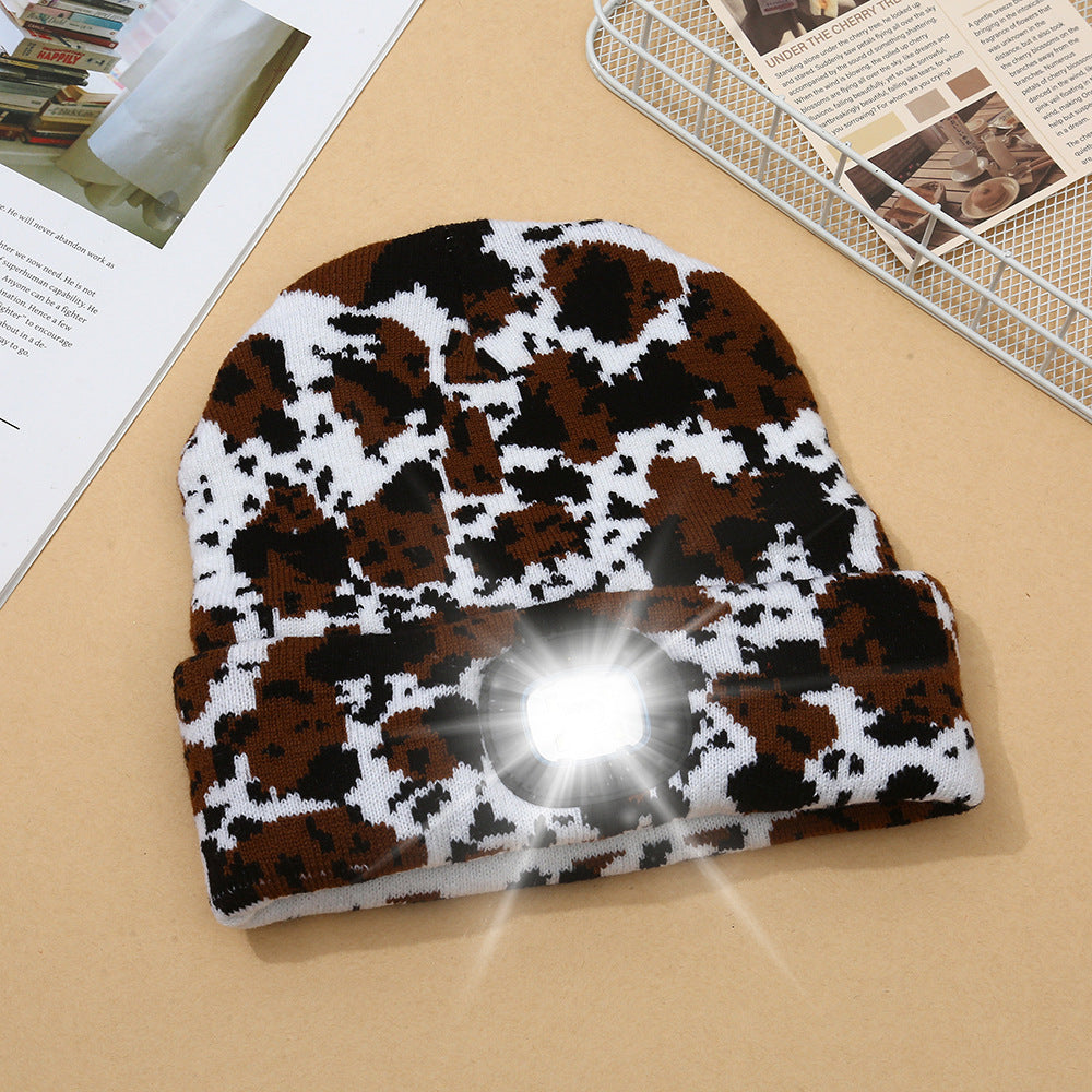 Wholesale Thickened Cow Light Outdoor Sports Knitted Hat