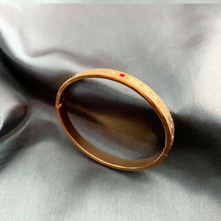 Wholesale Retro Simple Color Jumping Titanium Steel Shiny Bracelet