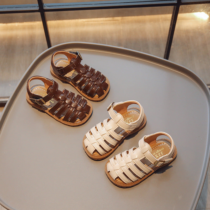 Wholesale Hollow Breathable Baby Girl Summer Rome Kids Shoes