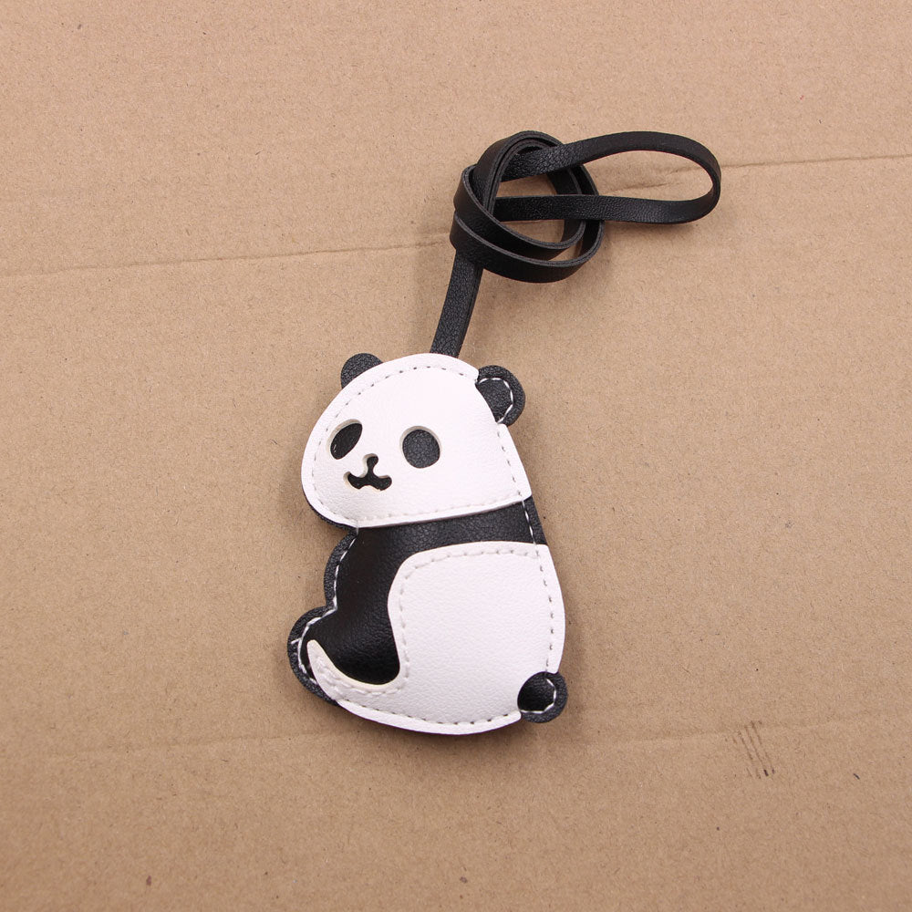 Wholesale Panda Theme Artificial Leather Bag Charm Pendant Trendy Fashion Accessory For Travel Souvenir And Boutique Resale