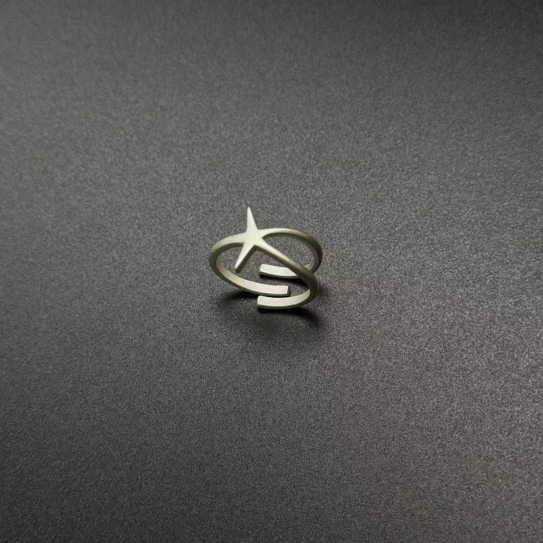 Wholesale Silver Star Opening Alloy Ring
