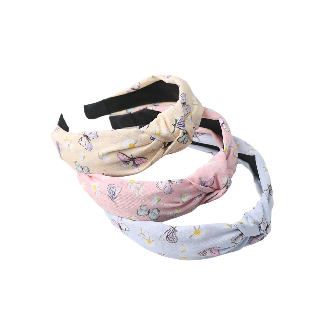 Wholesale Fabric Cross Minimalist Wide Edge Headband