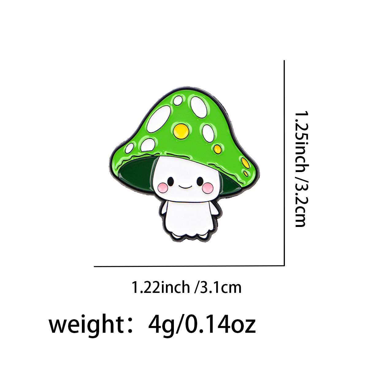 Wholesale Mushroom Brooch Cartoon Metal Badge Accessories