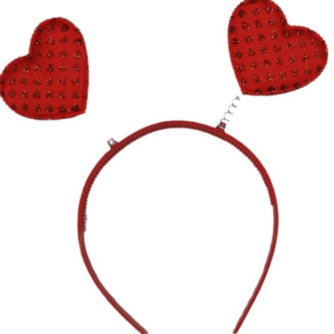 Wholesale New Year's new red love hairband hair accessories three-dimensional love headband headdress Valentine's Day hair accessories