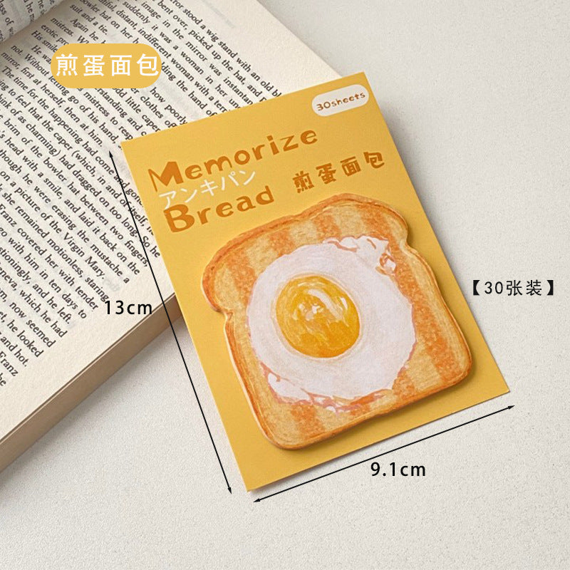 Wholesale Cute cartoon simulation toast Sticky Note