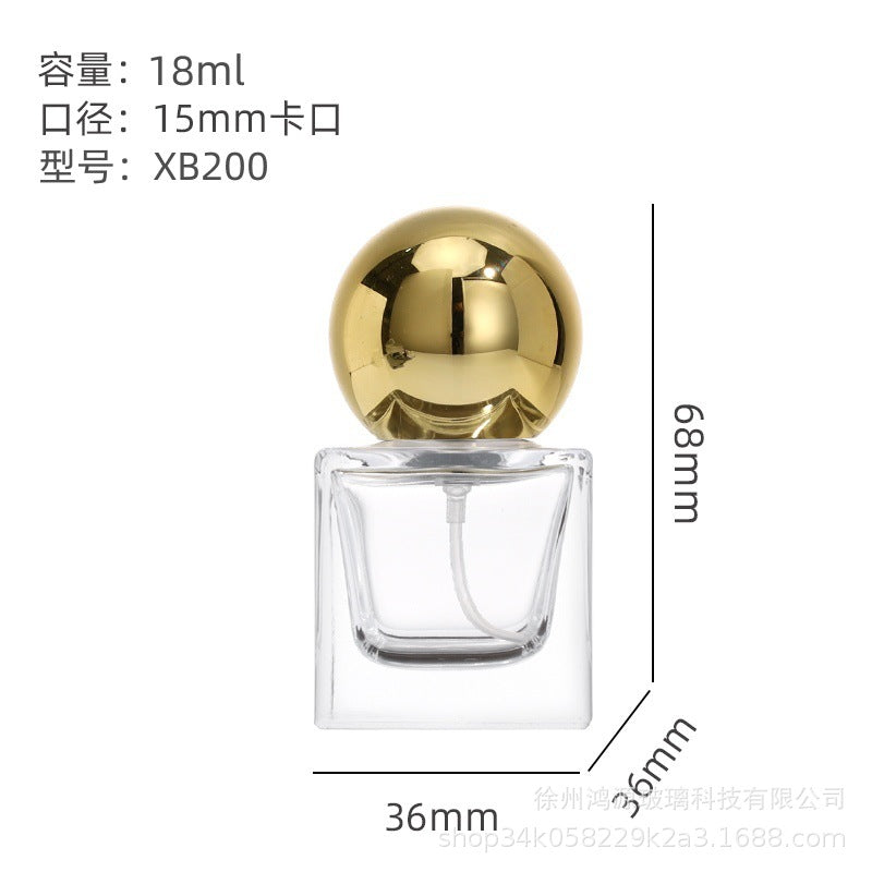 Wholesale wholesale perfume Spray bottle bayonet square mini cosmetic sub-bottle 18ml spray glass empty bottle