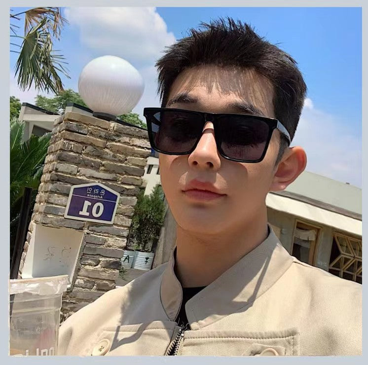 Wholesale Men' s square frame polarized UV protection sunglasses