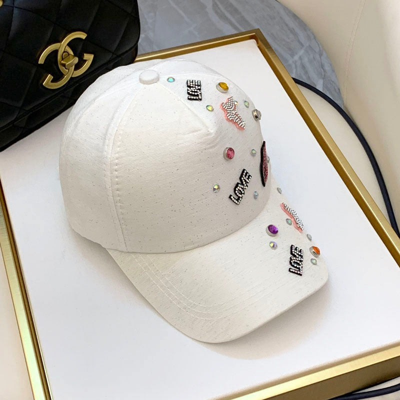 Wholesale Rhinestone Versatile Sun Visor Baseball Cap