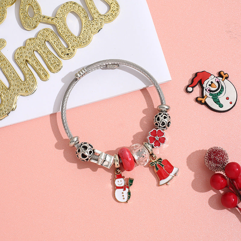 Wholesale Stainless Steel Christmas DIY Bracelet